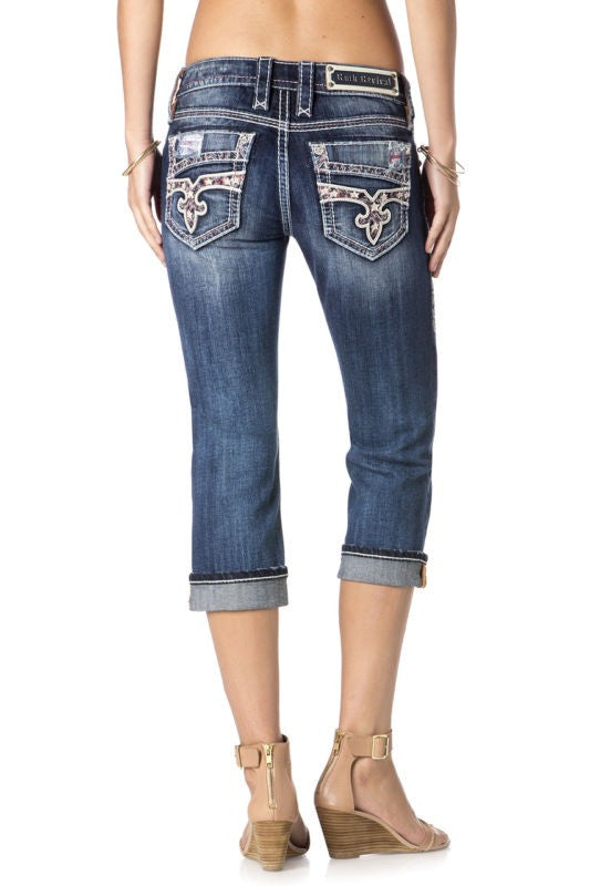 Rock Revival Carrieya P202 American Flag Stars & Stripes Capris