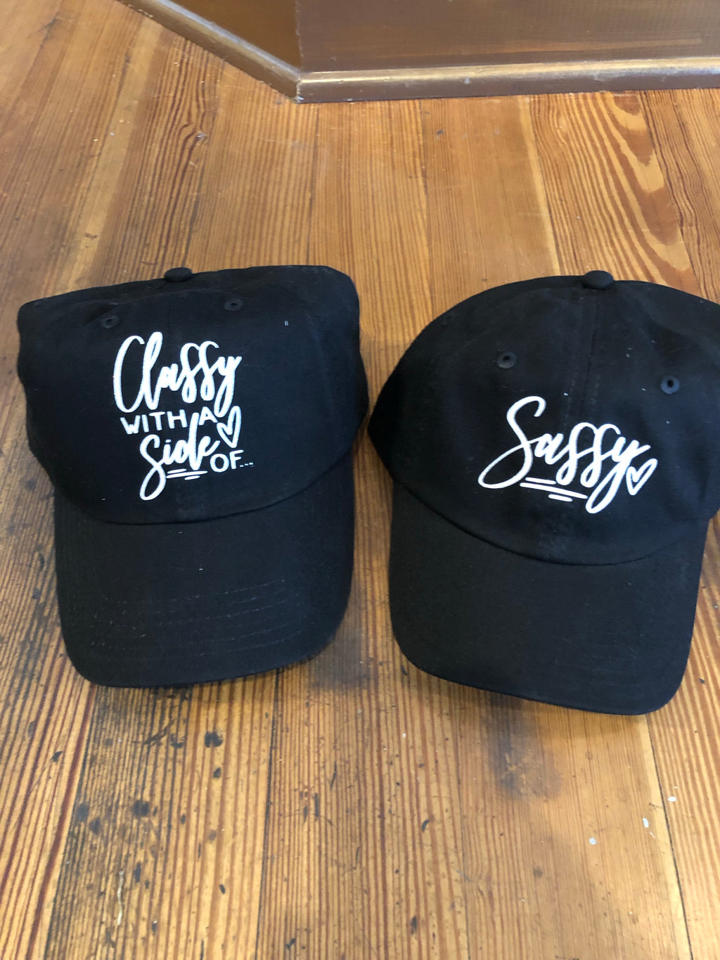 Mommy and Me Black Caps