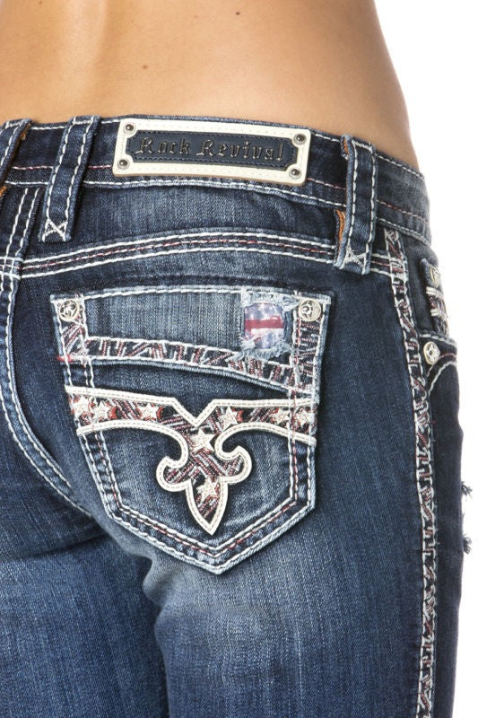 Rock Revival Carrieya P202 American Flag Stars & Stripes Capris