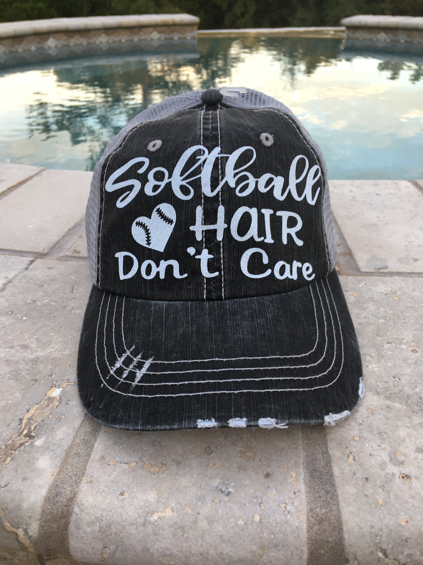 Softball Hair Don't Care Cap