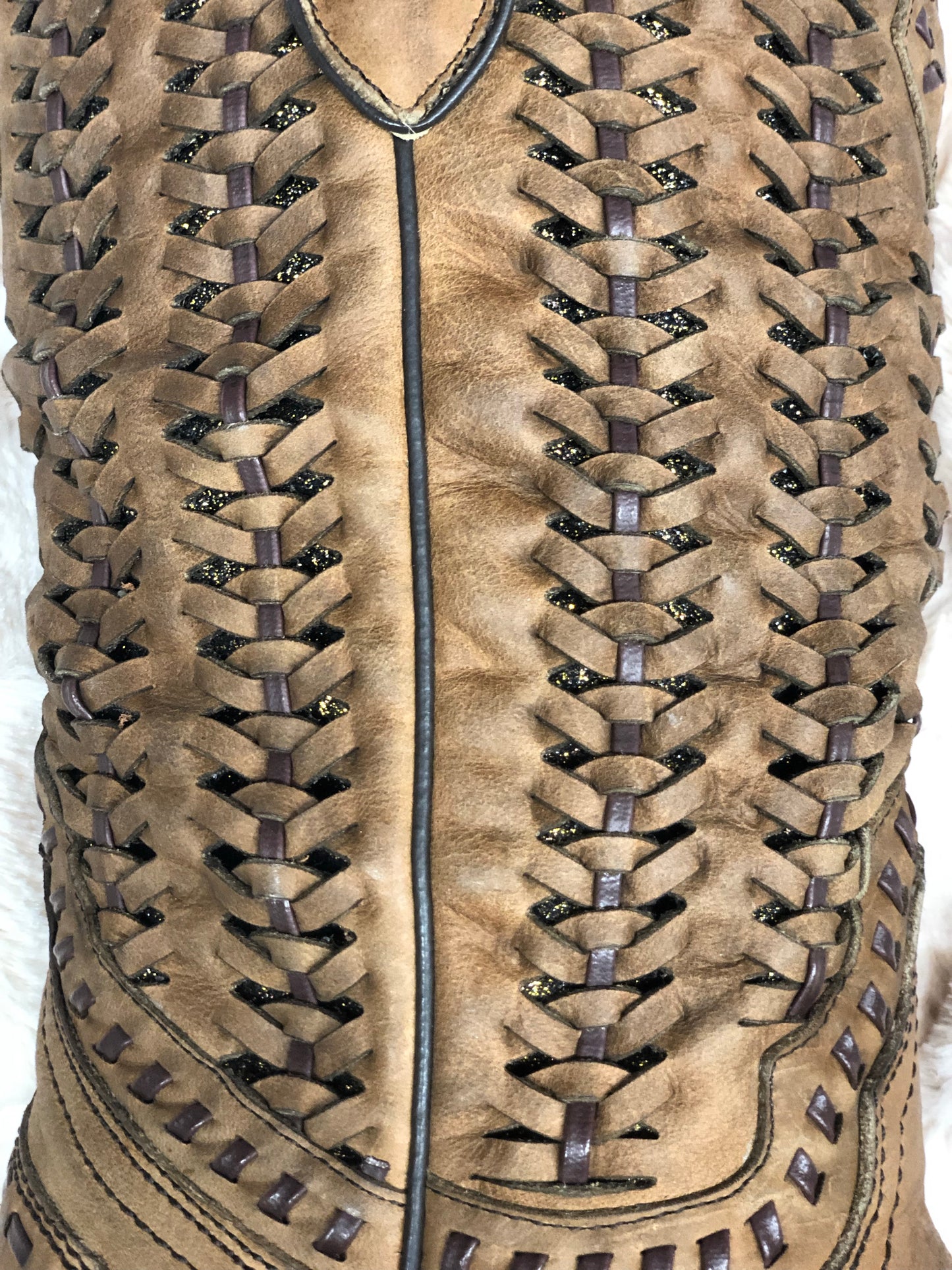 Braided Snip Toe Fashion Boots