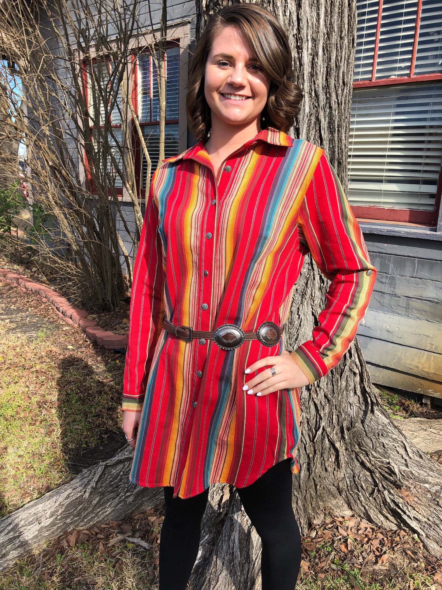 Serape Button Down Tunic