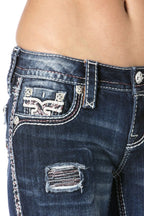 Rock Revival Carrieya P202 American Flag Stars & Stripes Capris