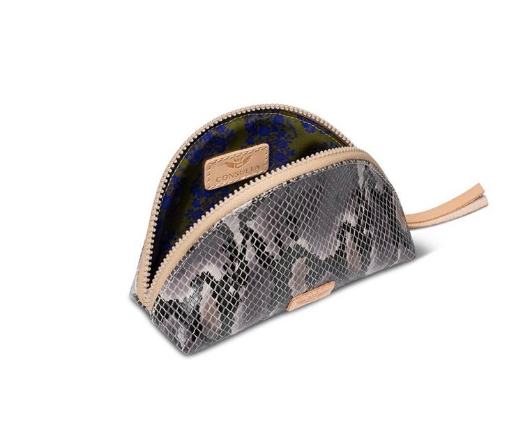 Consuela Flynn Grey Snake Medium Cosmetic Dome 7577