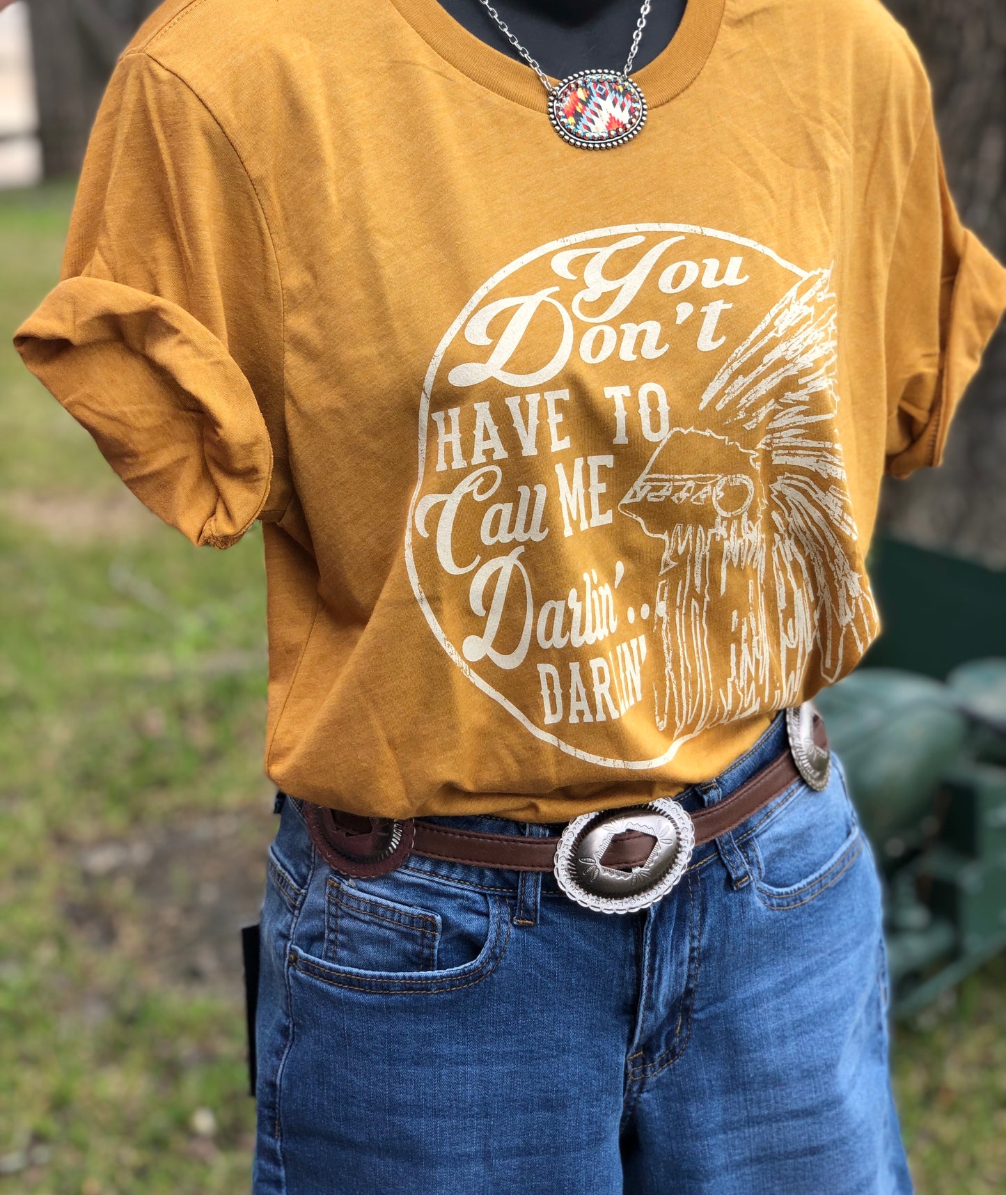 Honey Darlin’ Mustard T Shirt