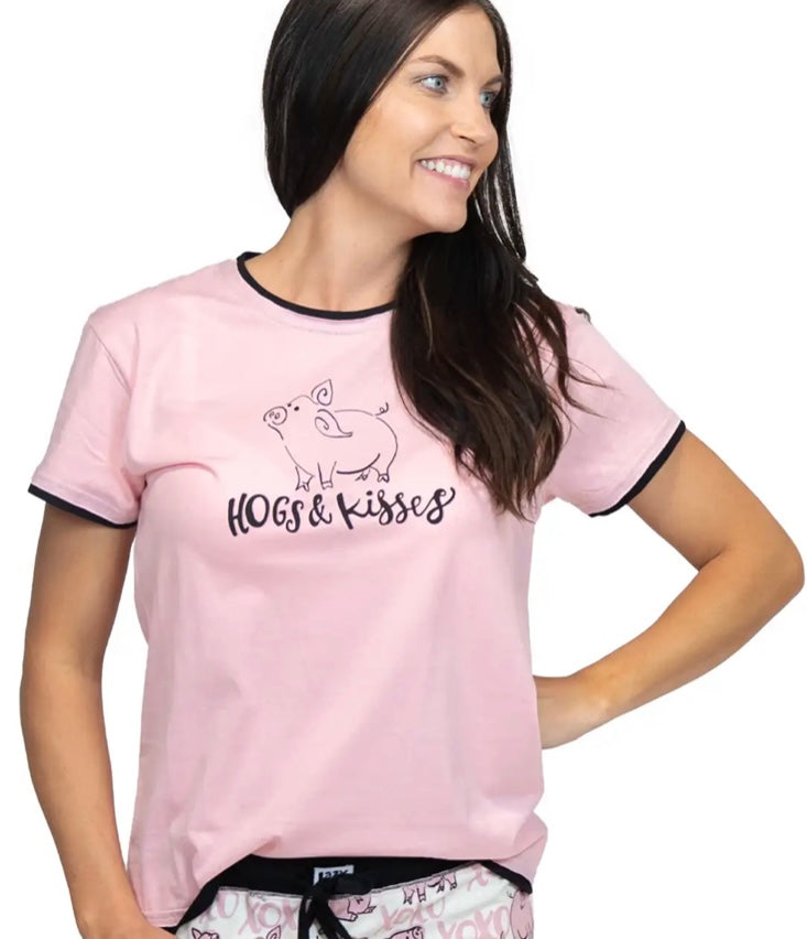 Hogs & Kisses PJ Tee