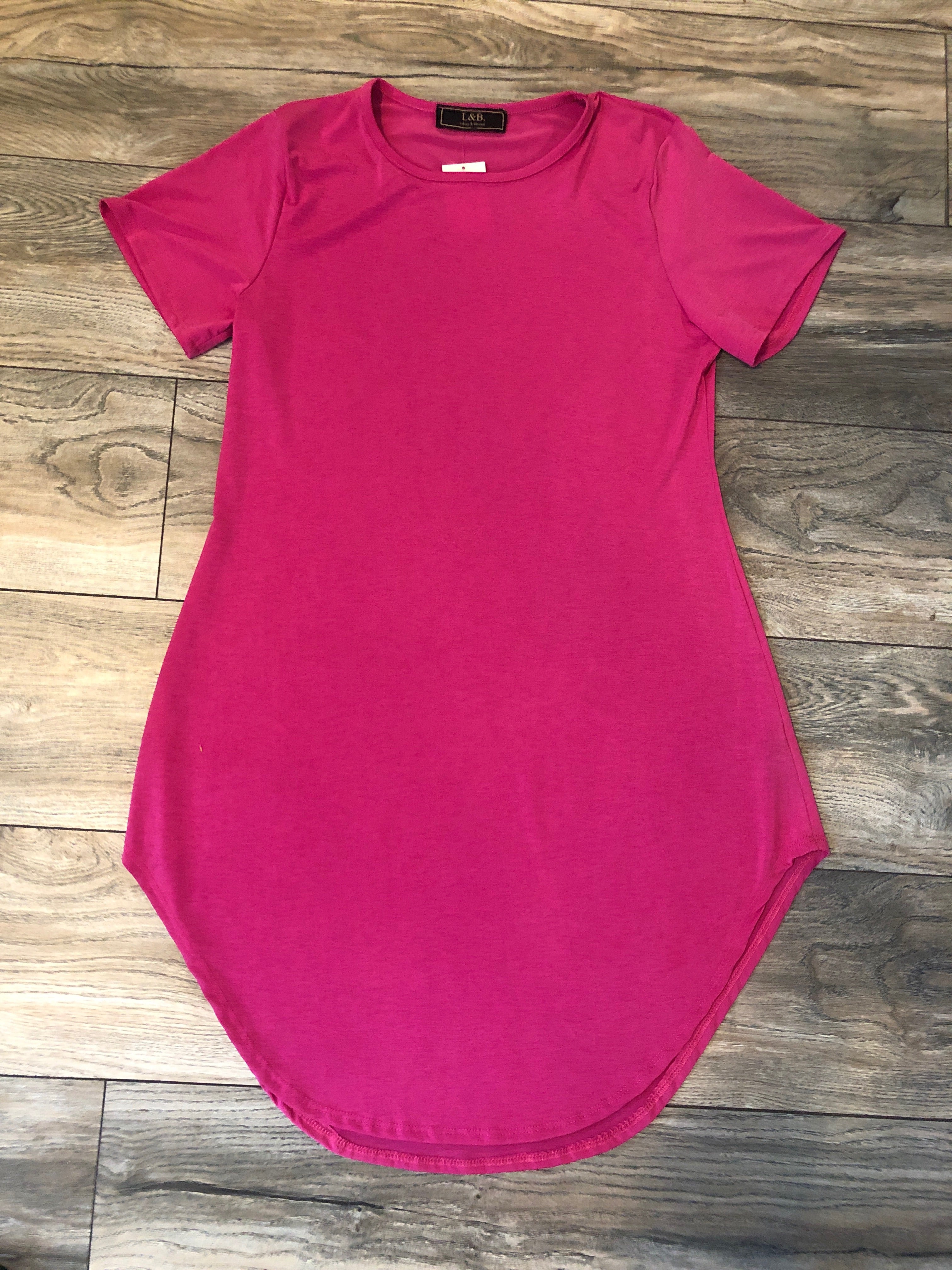 Fuschia Boyfriend Short Sleeve