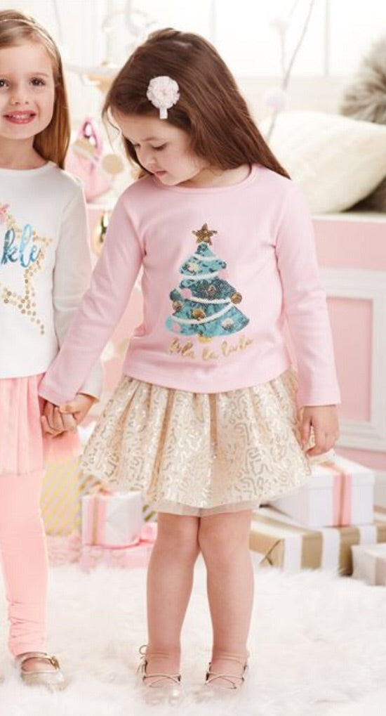 Fa La La Tree Dazzle Tee by Mud Pie