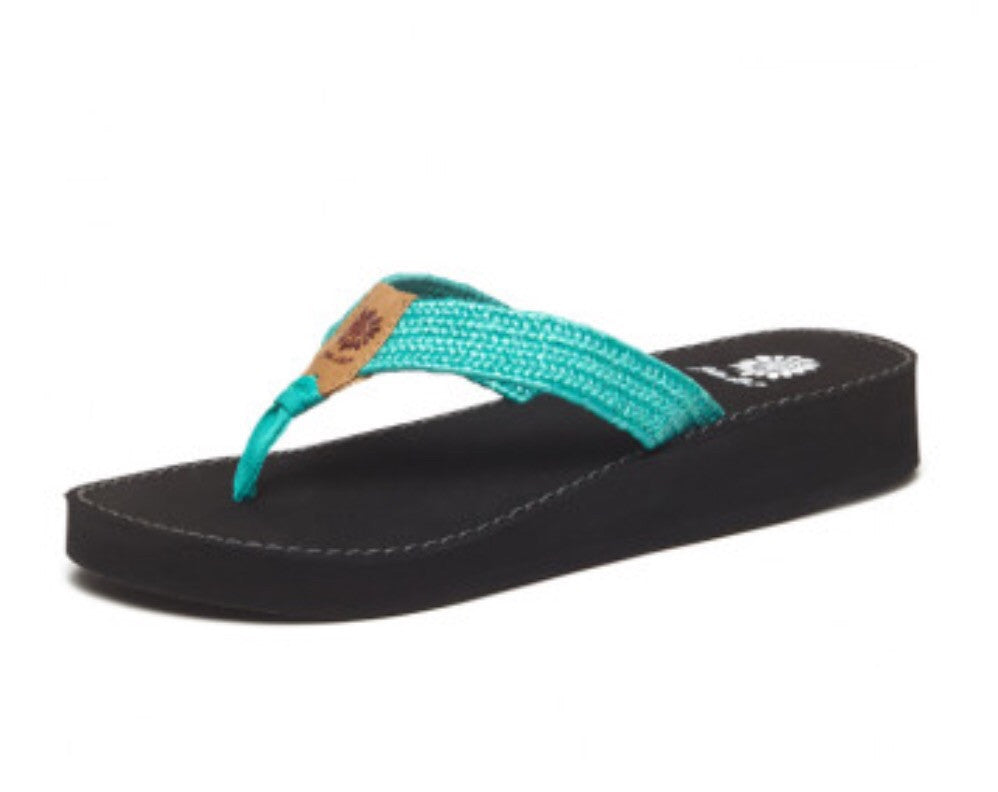 Athena Sandal in Turquoise