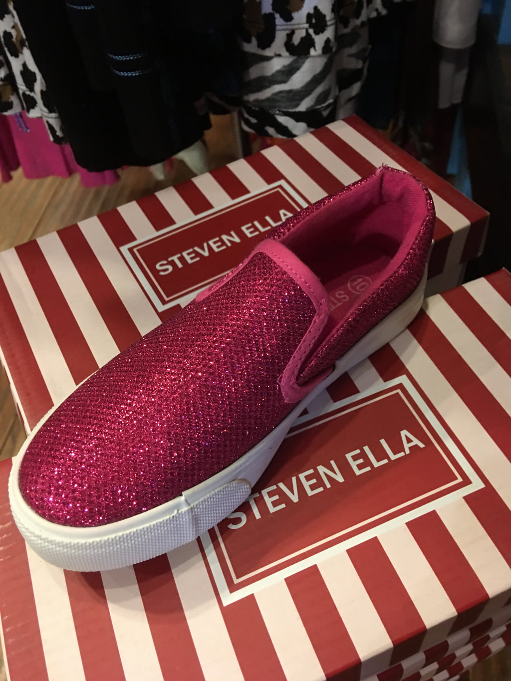 Girls Glitter Slip-Ons