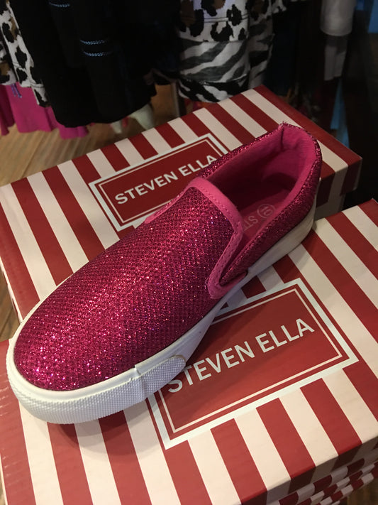 Girls Glitter Slip-Ons