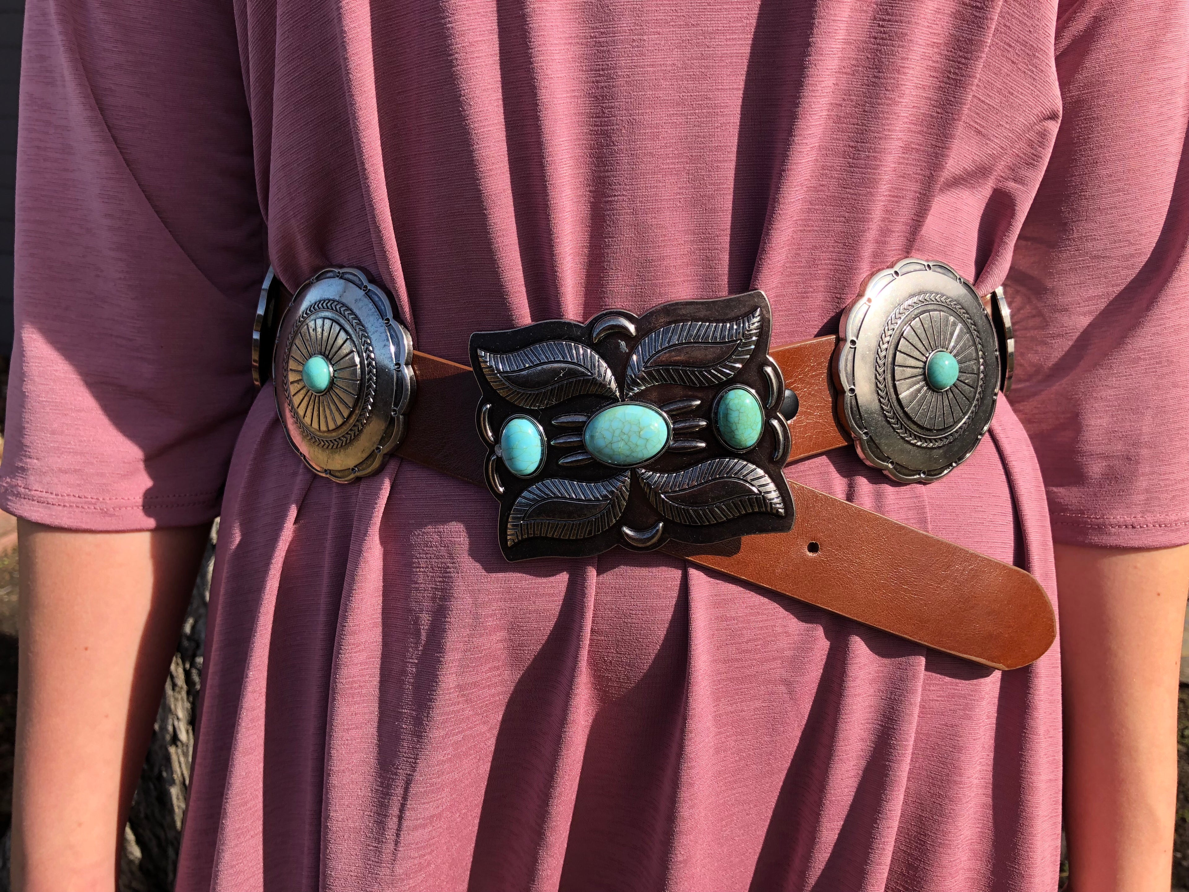 Light Brown Concho Belt