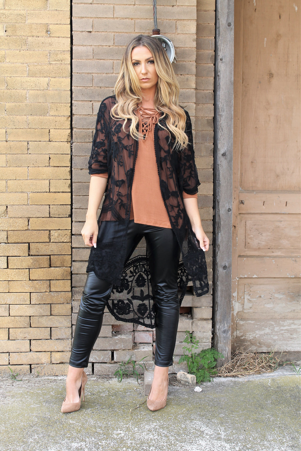 Hi-Lo Hem Lace Kimono