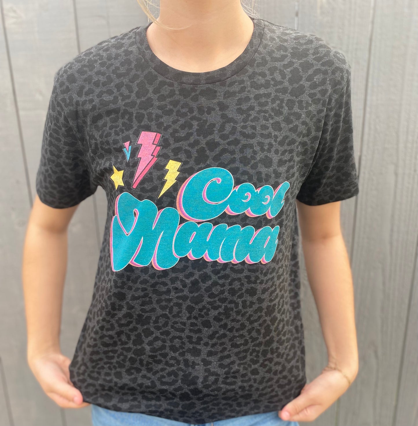 Cool Mama Turquoise & Cheetah Tee