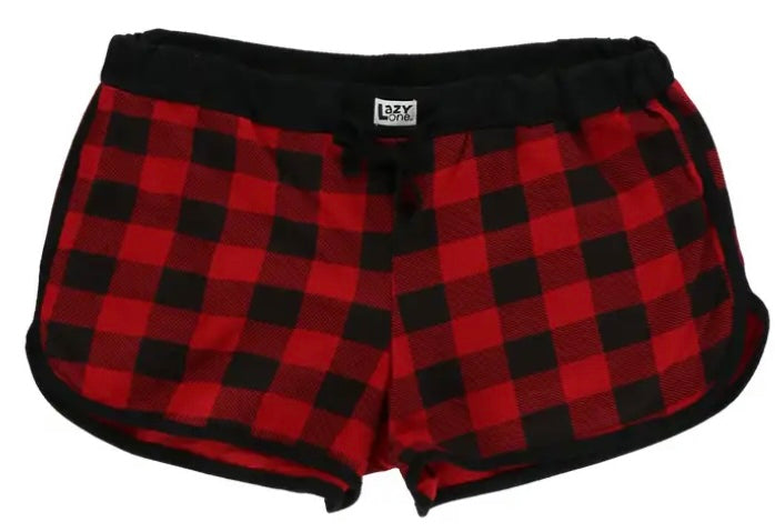 Girls Red Plaid Shorts