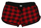 Girls Red Plaid Shorts