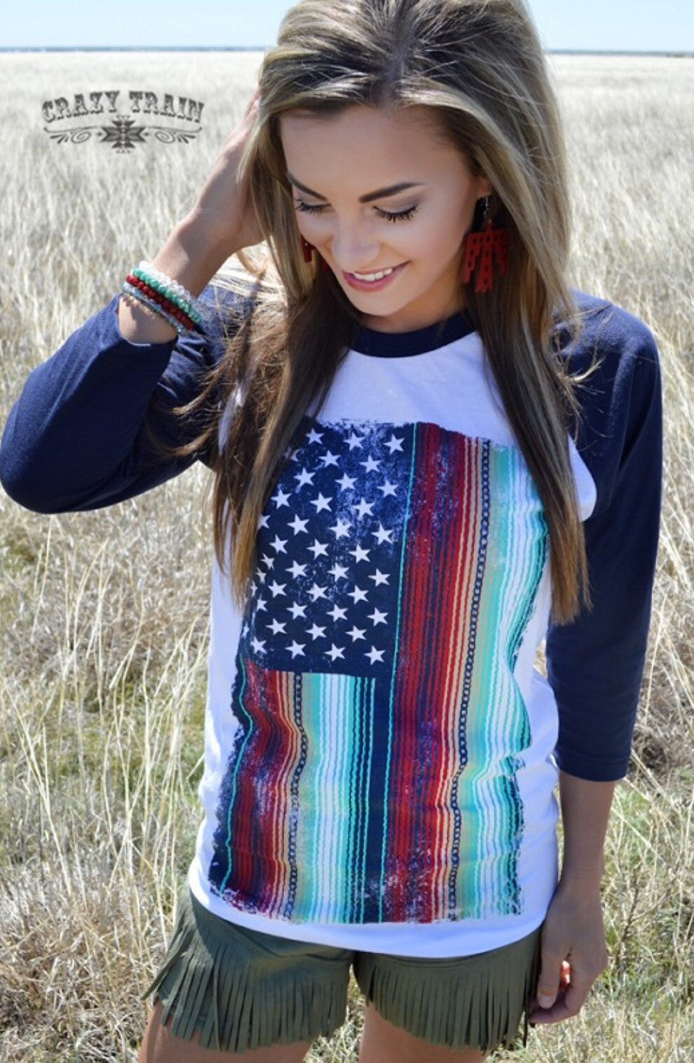 God's Country Baseball Shirt by Crazy Train