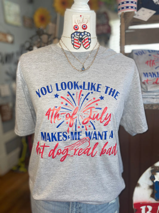 Hot Dog Fourth of July Tee (Large, XL & 2XL)