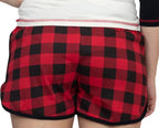 Girls Red Plaid Shorts