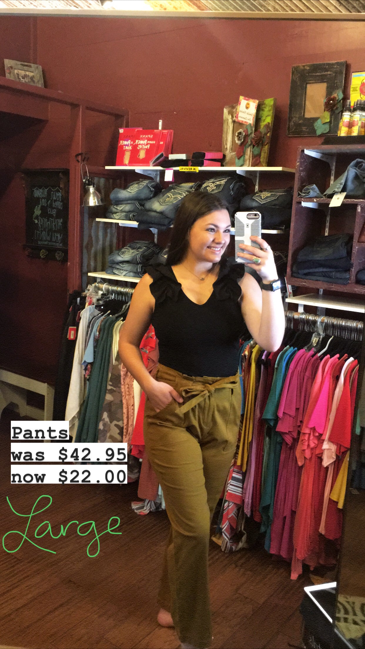 Textured Long Pants - LARGE