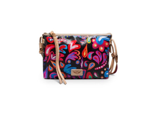 Consuela Sophie Black Swirly Teeny Crossbody 5600