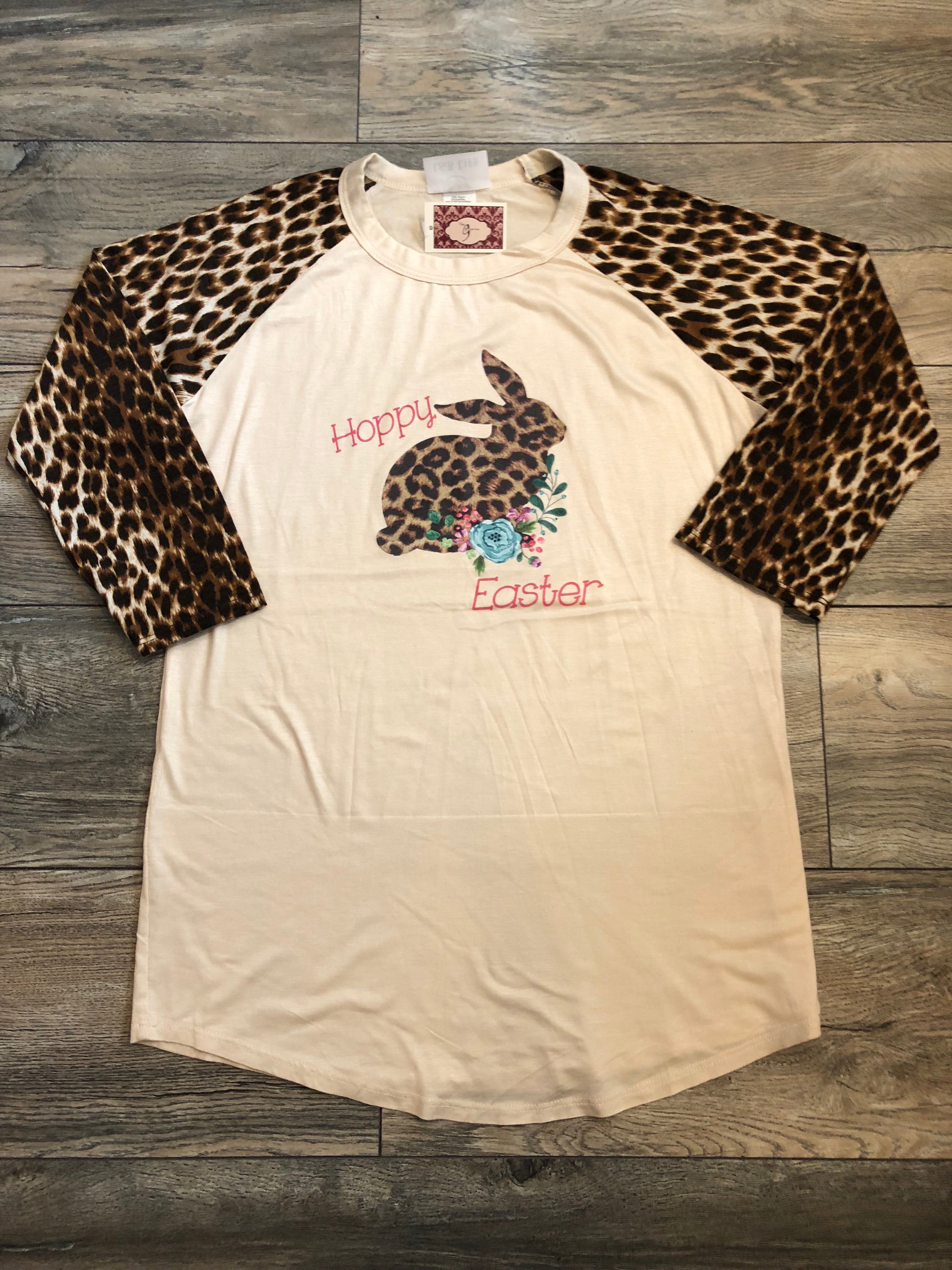 Happy Easter TShirt with 3/4 sleeves