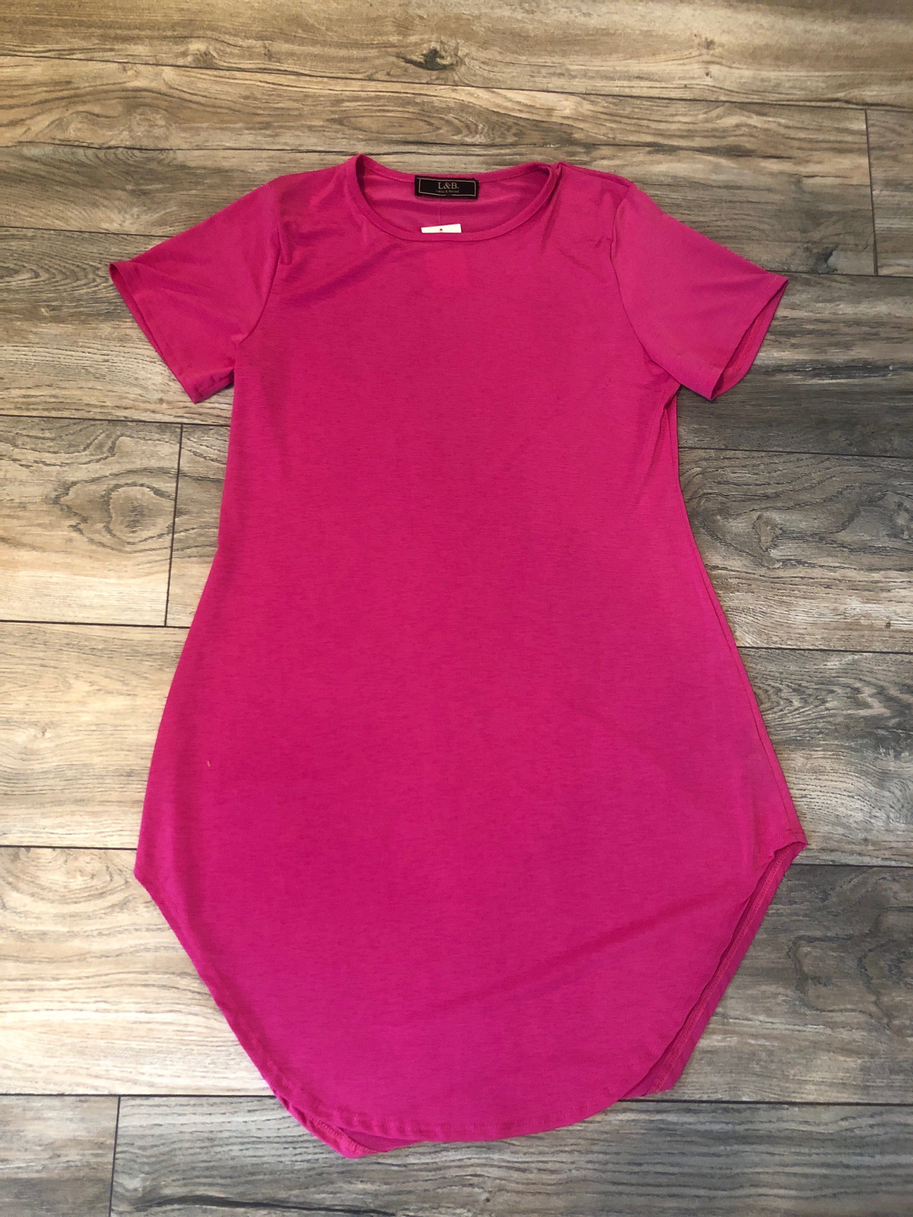 Fuschia Boyfriend Short Sleeve