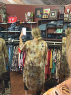 Animal 3/4 Sleeve Long Kimono