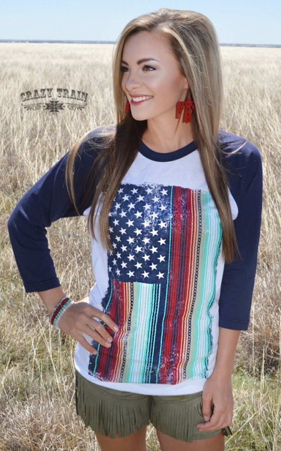 God's Country Baseball Shirt by Crazy Train