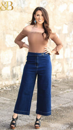 Dark Wash Culotte Capri (SIZE 18 & 20) *FINAL SALE*