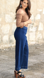 Dark Wash Culotte Capri (SIZE 18 & 20) *FINAL SALE*