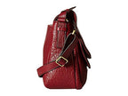 Fossil Peyton Lrg Double Flap Crossbody in Wine
