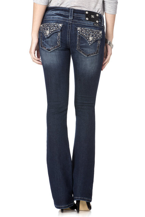 Totally Mesmerized Flap Boot Cut Jeans