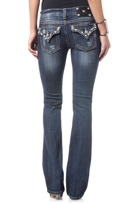 Pretty Pearly Boot Cut Jeans (SIZE 26)