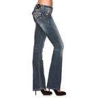 Light Blue Sequin Flap Pocket