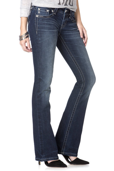 Totally Mesmerized Flap Boot Cut Jeans