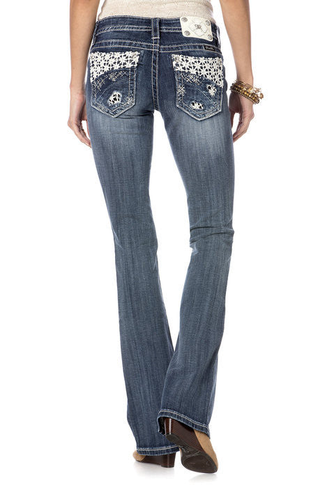 Lacy Shine Boot Cut Jeans