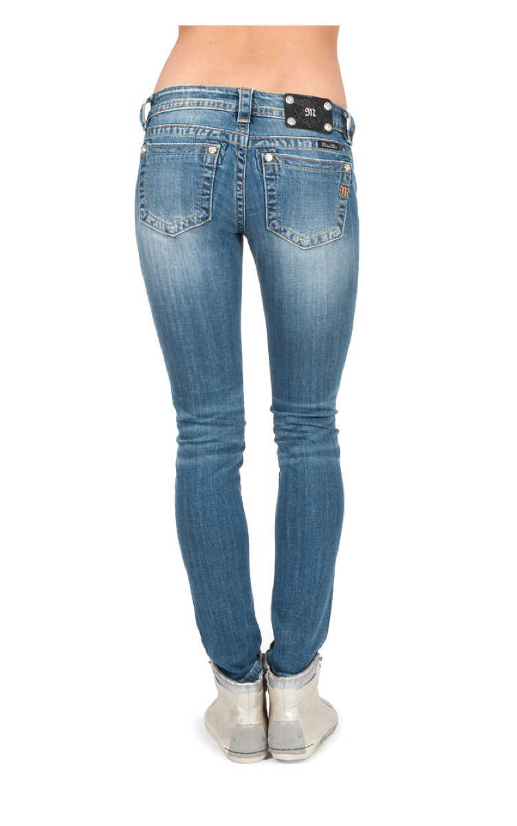 Five Pocket Skinny Jean with Slight Distress