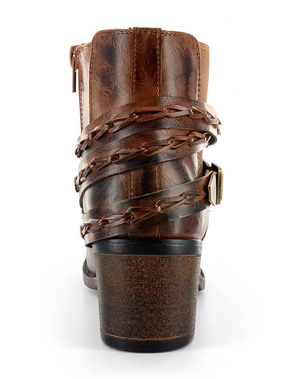 "Wrap" Leather Ankle Booties