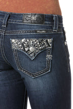 Miss Me Glitzerland Flap Boot Cut Jeans