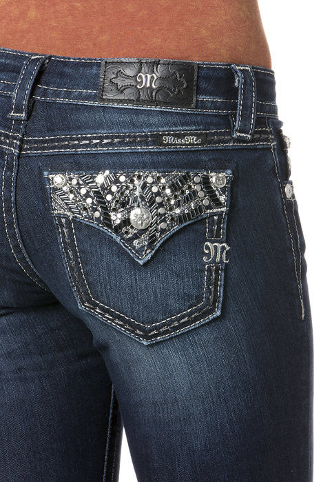 Miss Me Glitzerland Flap Boot Cut Jeans