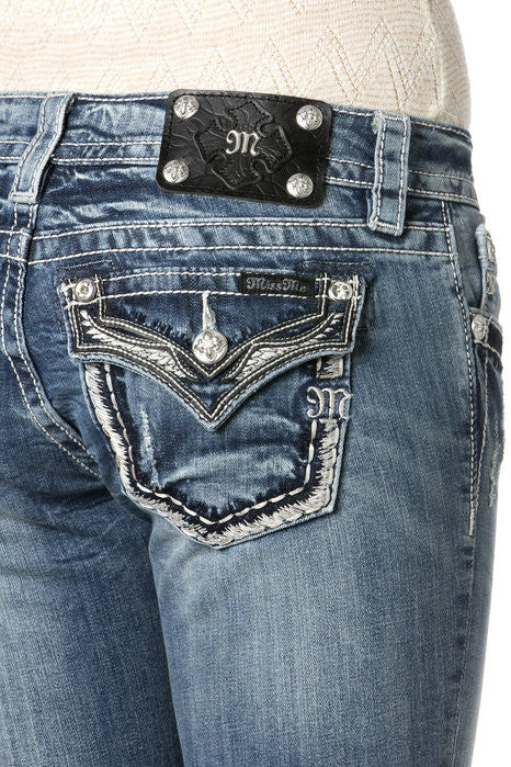 Winging It Border Boot Cut Jeans
