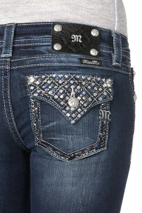 Totally Mesmerized Flap Boot Cut Jeans