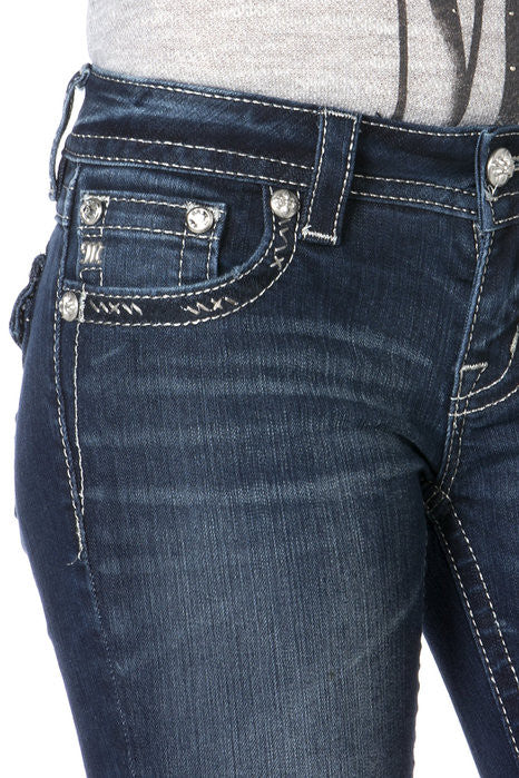 Totally Mesmerized Flap Boot Cut Jeans