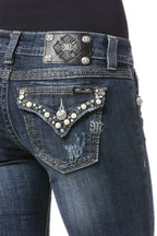 Pretty Pearly Boot Cut Jeans (SIZE 26)