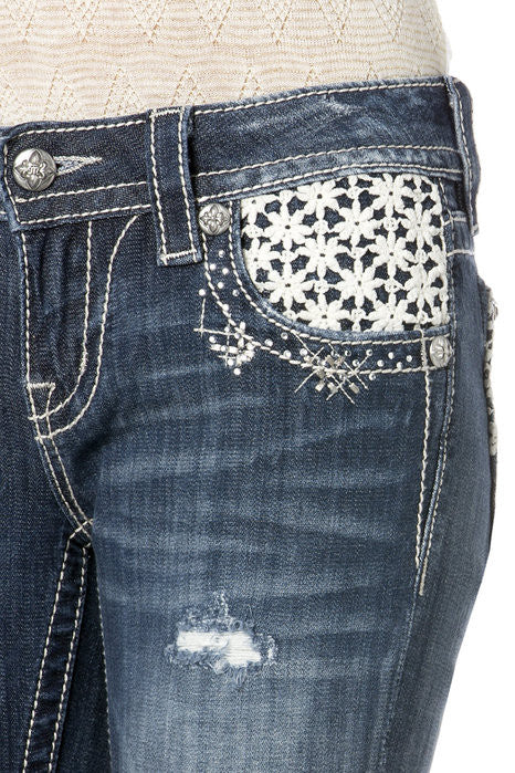 Lacy Shine Boot Cut Jeans