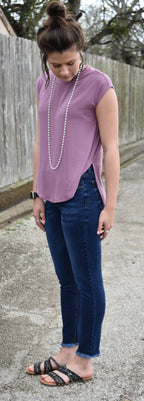 Mauve Detailed Back Top