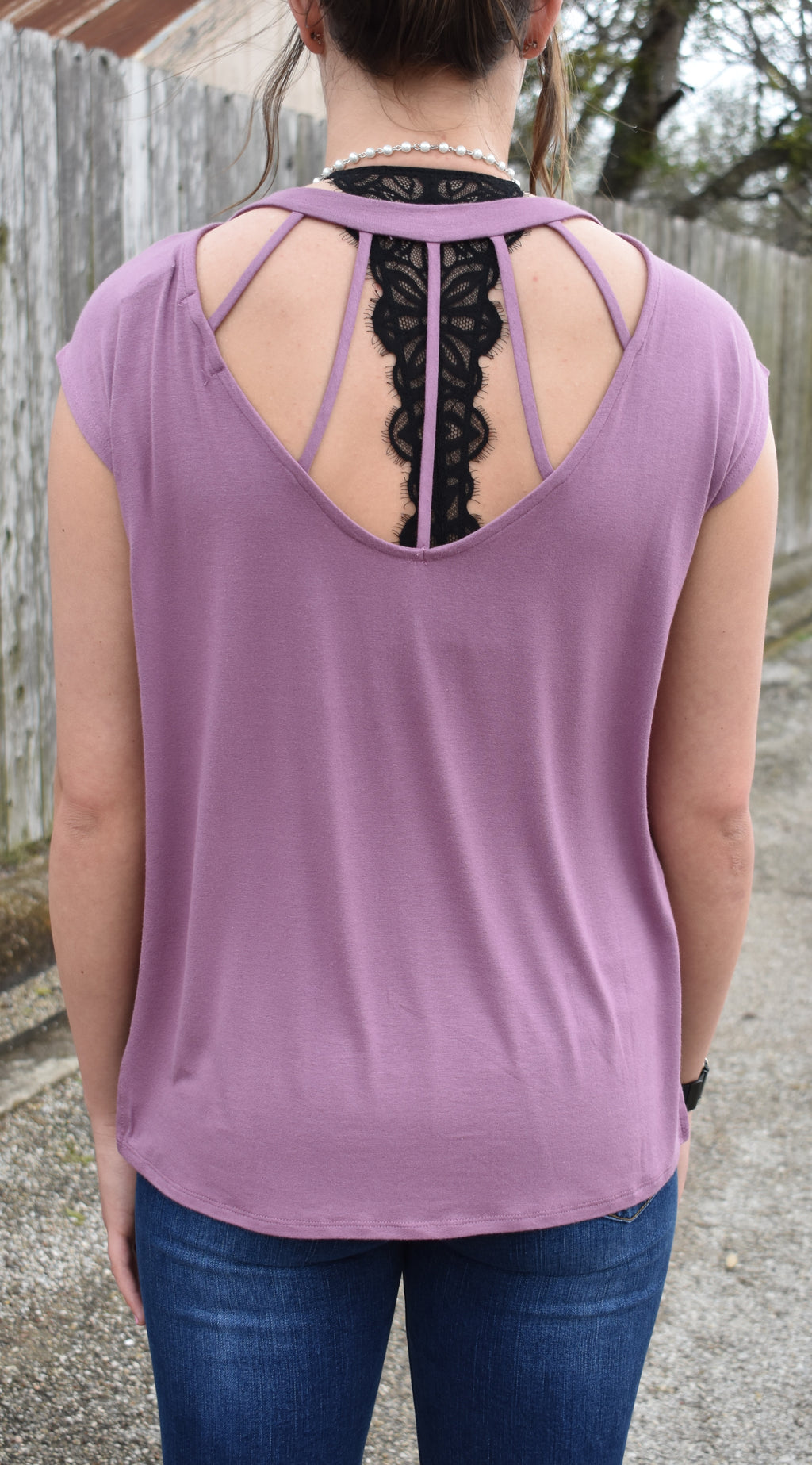 Mauve Detailed Back Top