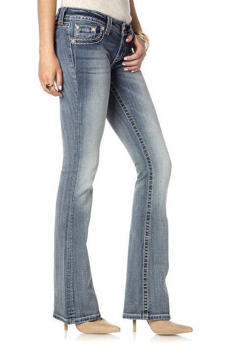 Fleur De Lis Garden Boot Cut Jeans